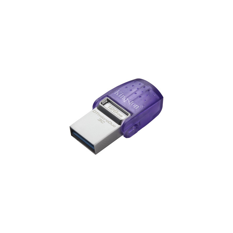 Kingston DataTraveler MicroDuo 3C/128GB/USB 3.2/USB-A + USB-C/Fialová