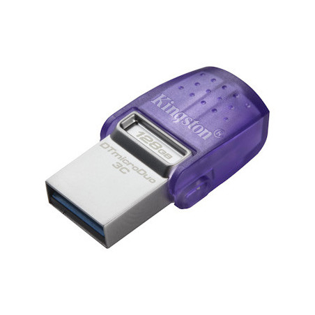 Kingston DataTraveler MicroDuo 3C/128GB/USB 3.2/USB-A + USB-C/Fialová