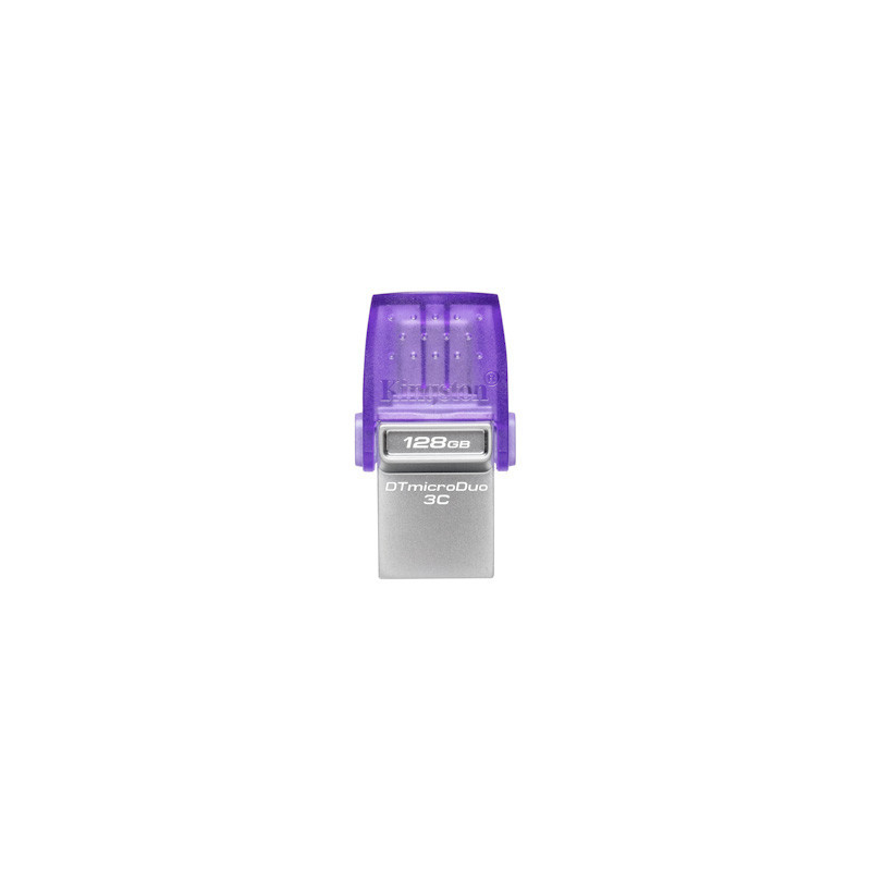 Kingston DataTraveler MicroDuo 3C/128GB/USB 3.2/USB-A + USB-C/Fialová
