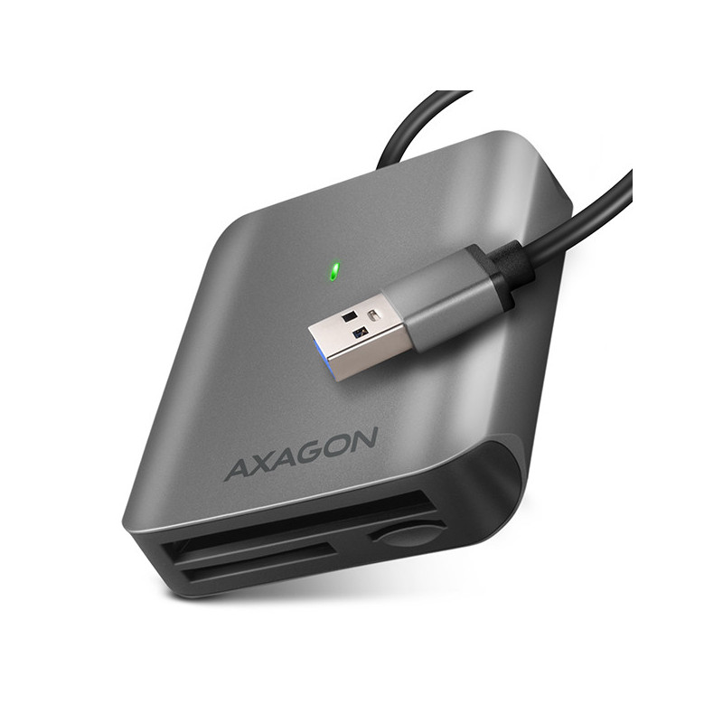 AXAGON CRE-S3, USB-A 3.2 Gen 1 - SUPERSPEED čítačka kariet, 3-slot & lun SD/microSD/CF, podpora UHS-II