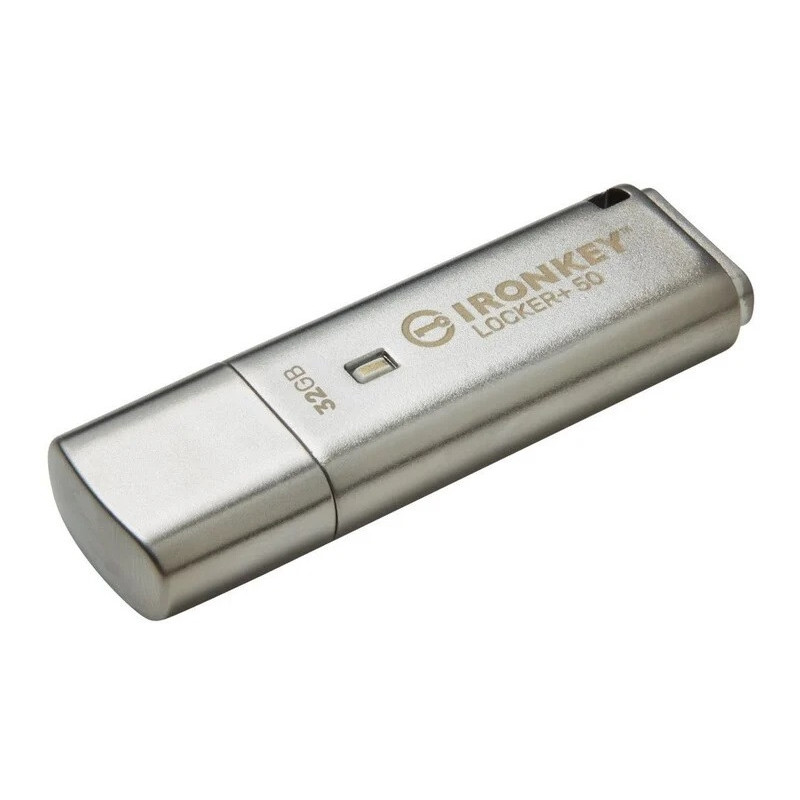 Kingston IronKey Locker+ 50/32GB/USB 3.1/USB-A/Strieborná