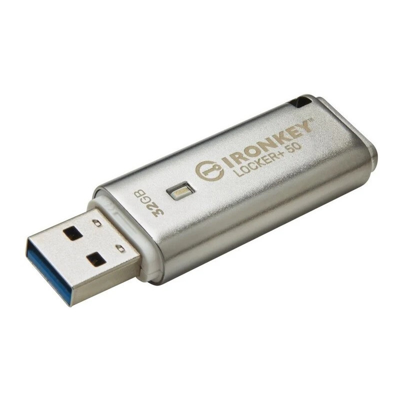 Kingston IronKey Locker+ 50/32GB/USB 3.1/USB-A/Strieborná