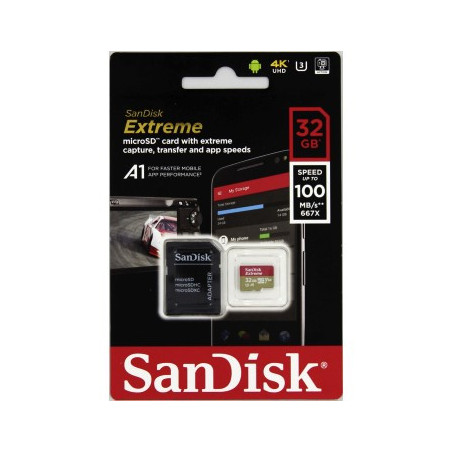SanDisk Extreme/micro SDHC/32GB/UHS-I U3 / Class 10/+ Adaptér