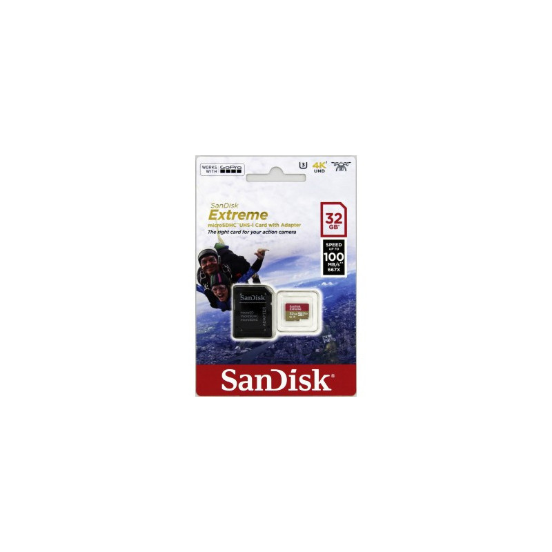 SanDisk Extreme/micro SDHC/32GB/UHS-I U3 / Class 10/+ Adaptér
