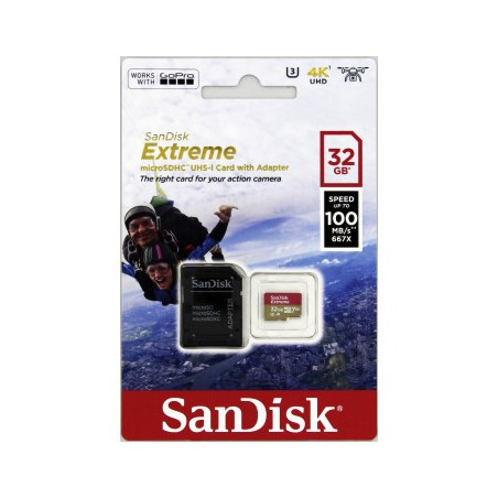 SanDisk Extreme/micro SDHC/32GB/UHS-I U3 / Class 10/+ Adaptér