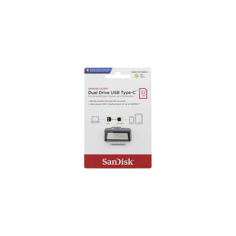 SanDisk Ultra Dual/32 GB/USB 3.1/USB-A + USB-C