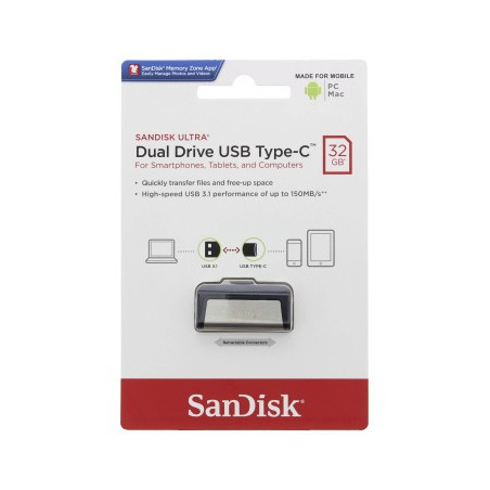 SanDisk Ultra Dual/32 GB/USB 3.1/USB-A + USB-C