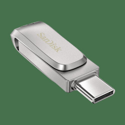 SanDisk Ultra Dual Drive Luxe/1TB/USB 3.1/USB-A + USB-C/Strieborná
