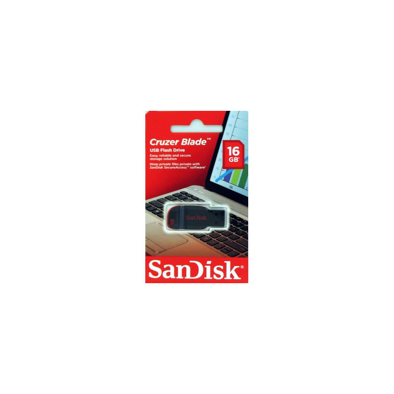 SanDisk Cruzer Blade/16GB/USB 2.0/USB-A/Čierna