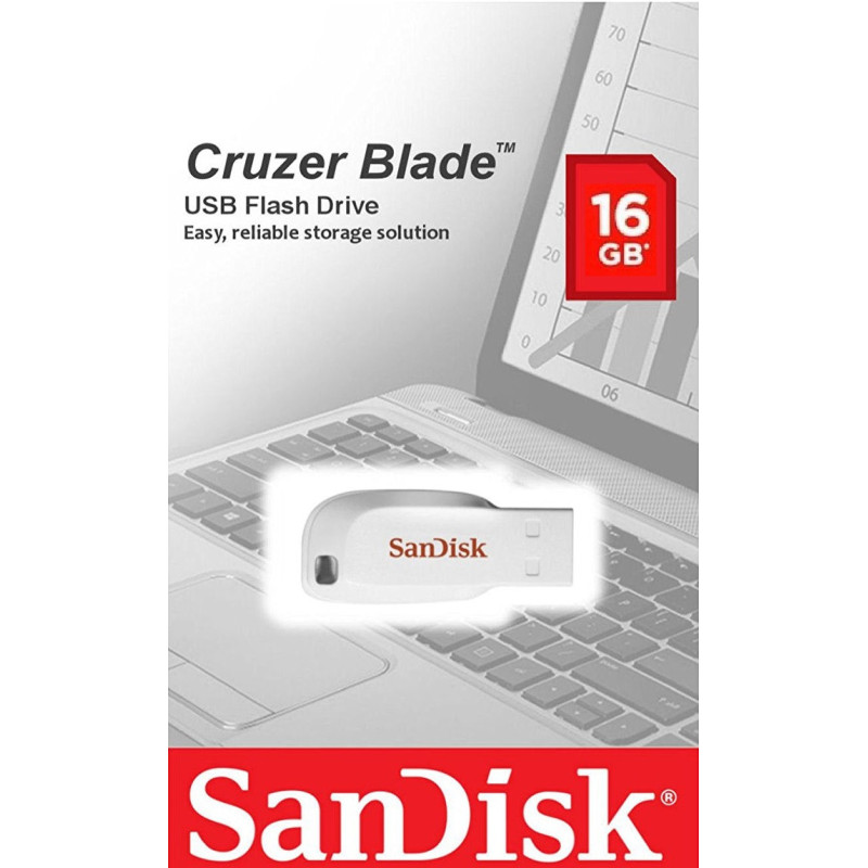 SanDisk Cruzer Blade/16GB/USB 2.0/USB-A/Biela