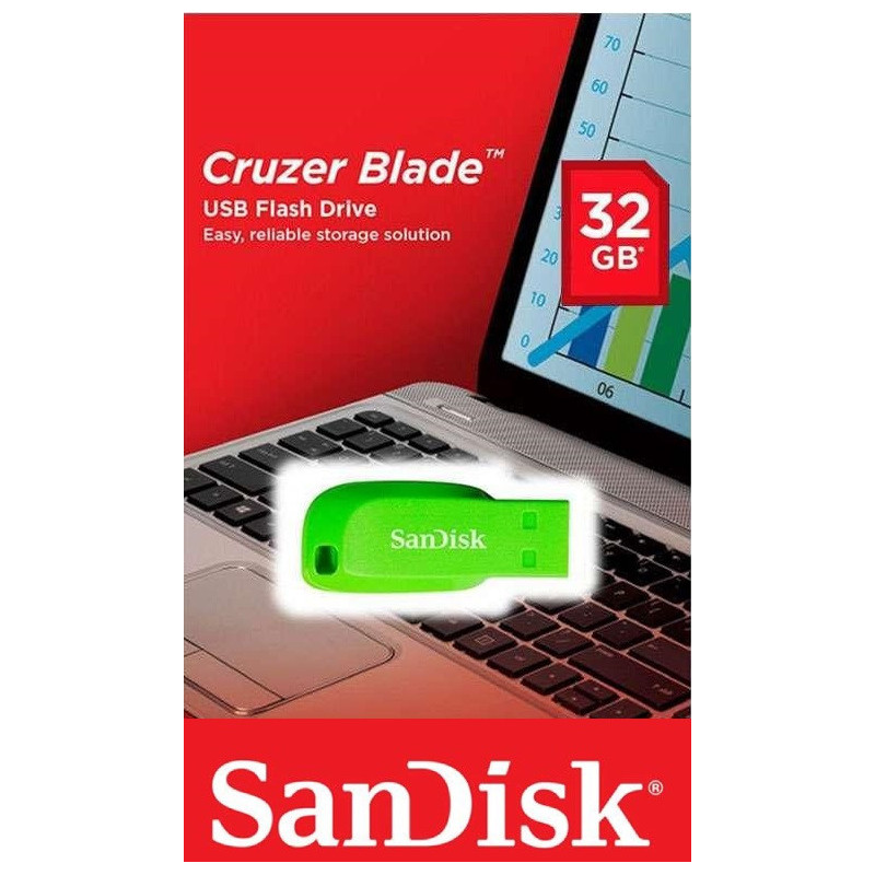 SanDisk Cruzer Blade/32GB/USB 2.0/USB-A/Zelená