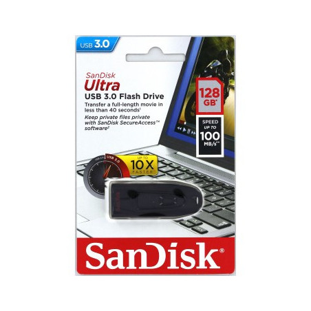 SanDisk Ultra/128GB/USB 3.0/USB-A/Čierna