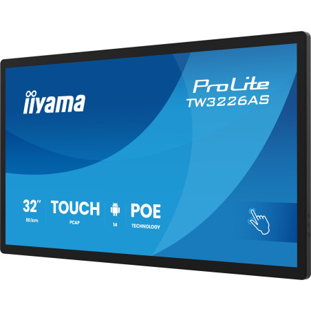 32" iiyama TW3226AS-B3P: VA, FHD, Android, POE