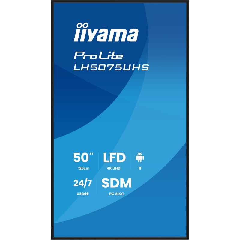 50" iiyama LH5075UHS-B2AG:VA,4K UHD,Android,24/7