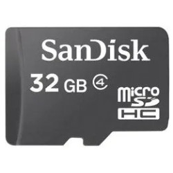Sandisk/micro SDHC/32GB/Class 4/+ Adaptér/Čierna