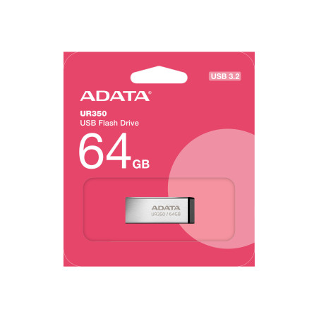 ADATA UR350/64GB/USB 3.2/USB-A/Čierna
