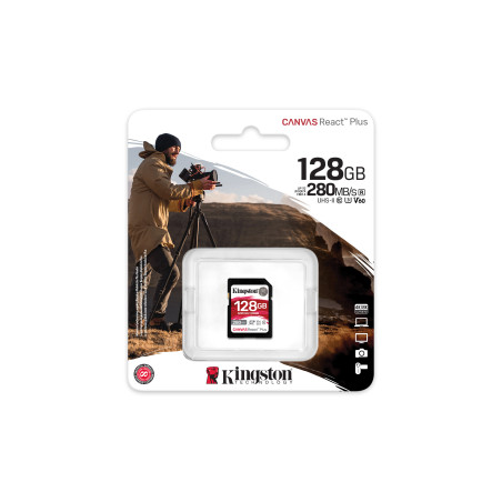 Kingston Canvas React Plus/SDHC/128 GB/UHS-II U3 ??/ Class 10