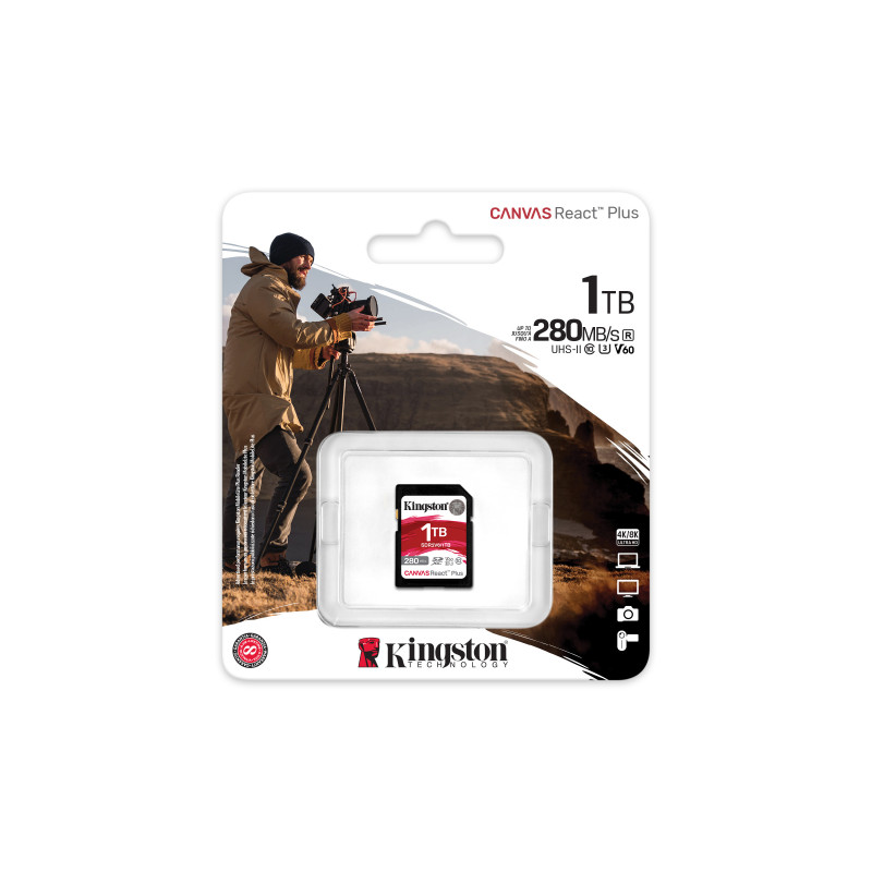 Kingston Canvas React Plus/SDHC/1TB/UHS-II U3 ??/ Class 10