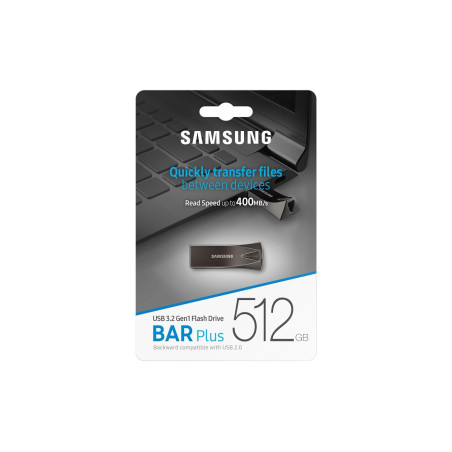 Samsung BAR Plus/512GB/USB 3.2/USB-A/Titan Gray