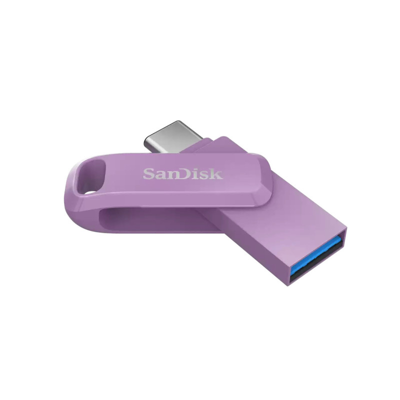 SanDisk Ultra Dual Drive Go/256 GB/USB 3.2/USB-A + USB-C/Fialová