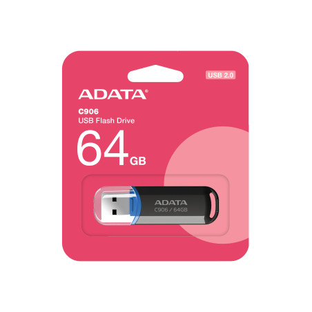 ADATA C906/64GB/USB 2.0/USB-A/Čierna