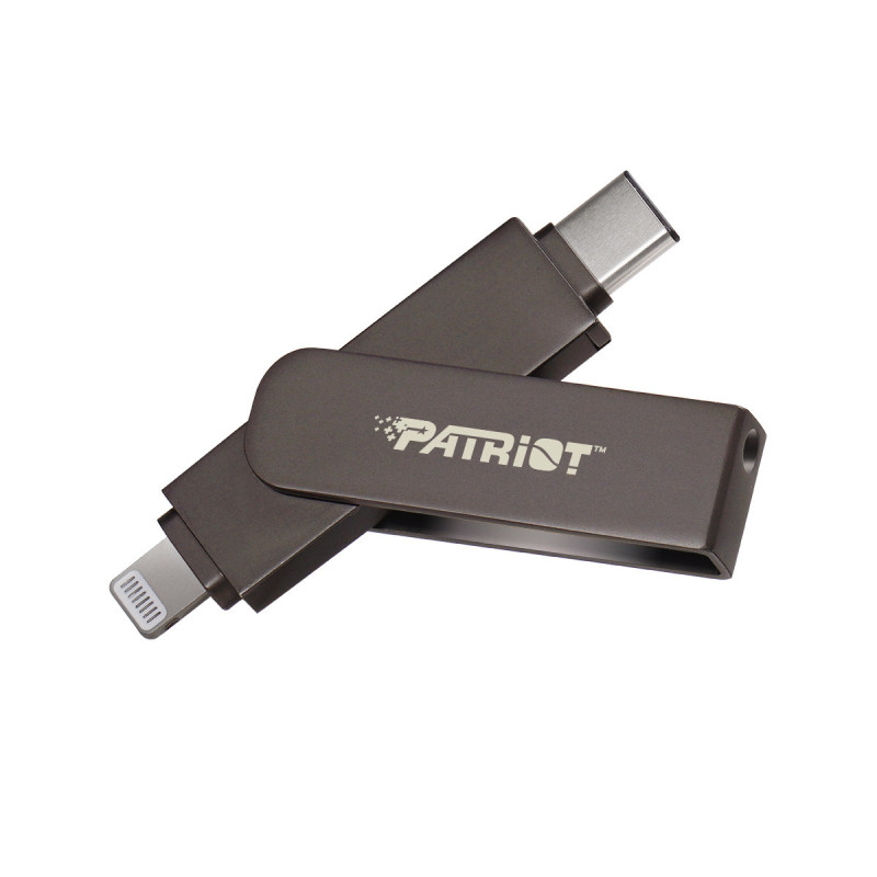 Patriot iLuxe Stick C MFi/128GB/USB 3.2/Lightning + USB-C/Čierna