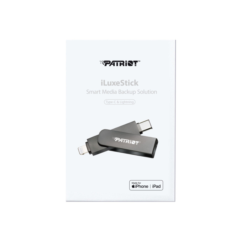 Patriot iLuxe Stick C MFi/128GB/USB 3.2/Lightning + USB-C/Čierna