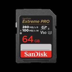 SanDisk Extreme PRO 64GB 280MB/s V60 UHS-II