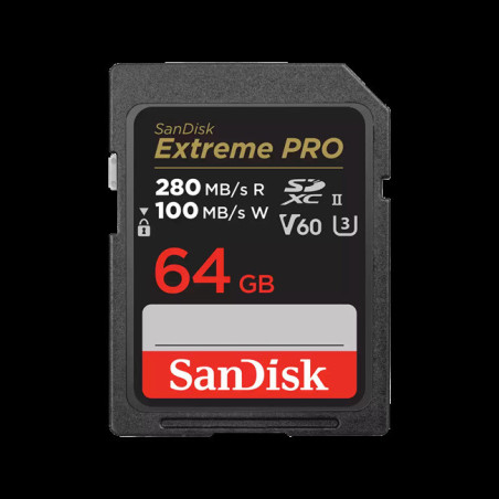 SanDisk Extreme PRO 64GB 280MB/s V60 UHS-II