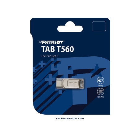 Patriot TAB T560/32GB/USB 3.2/USB-A + USB-C/Strieborná