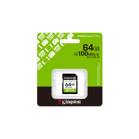 Kingston Canvas Select Plus/SDXC/64GB/UHS-I U1 / Class 10