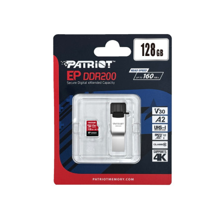 Patriot EP DDR200 + čítačka/Micro SDXC/128GB/UHS-I U3 / Class 10