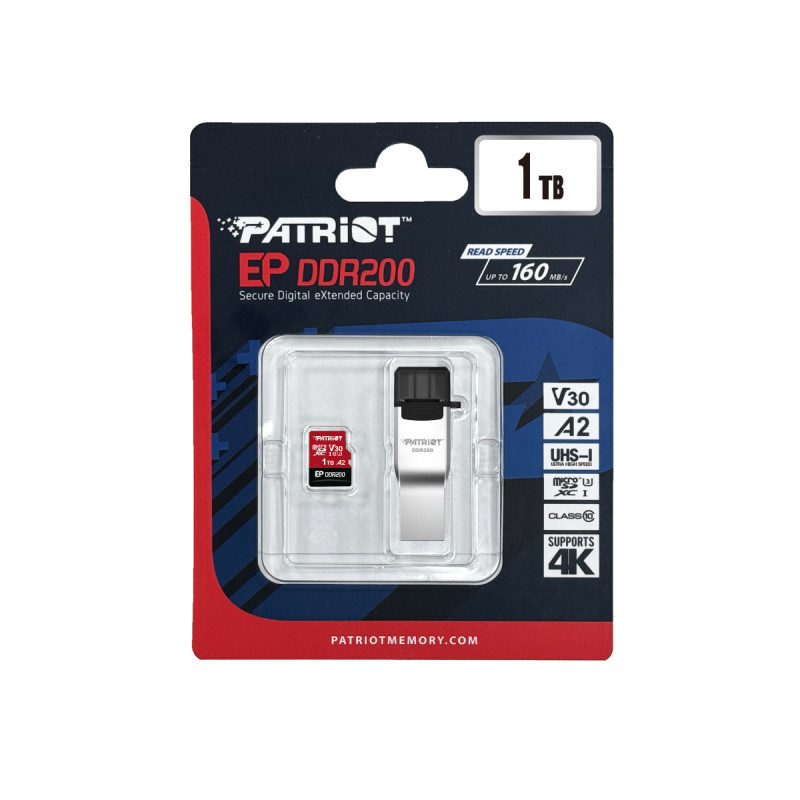 Patriot EP DDR200 + čítačka/Micro SDXC/1TB/UHS-I U3 / Class 10