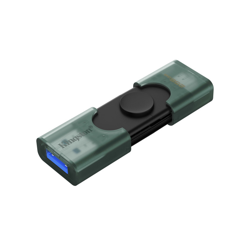 DataTraveler Duo G2/256GB/USB 3.2/USB-A + USB-C/Zelená