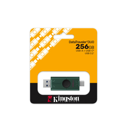 DataTraveler Duo G2/256GB/USB 3.2/USB-A + USB-C/Zelená