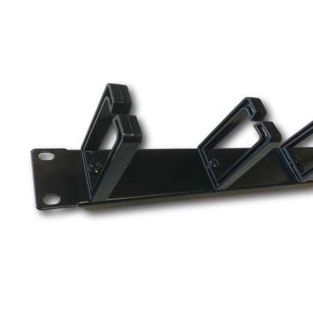 19" vyväzovací panel 1U 5x tvrdé plast. oko 3x6cm
