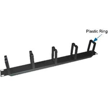 19" vyväzovací panel 1U 5x tvrdé plast. oko 3x6cm