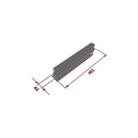 Vyväzovací panel 1U 19" obojstranná plast. lišta