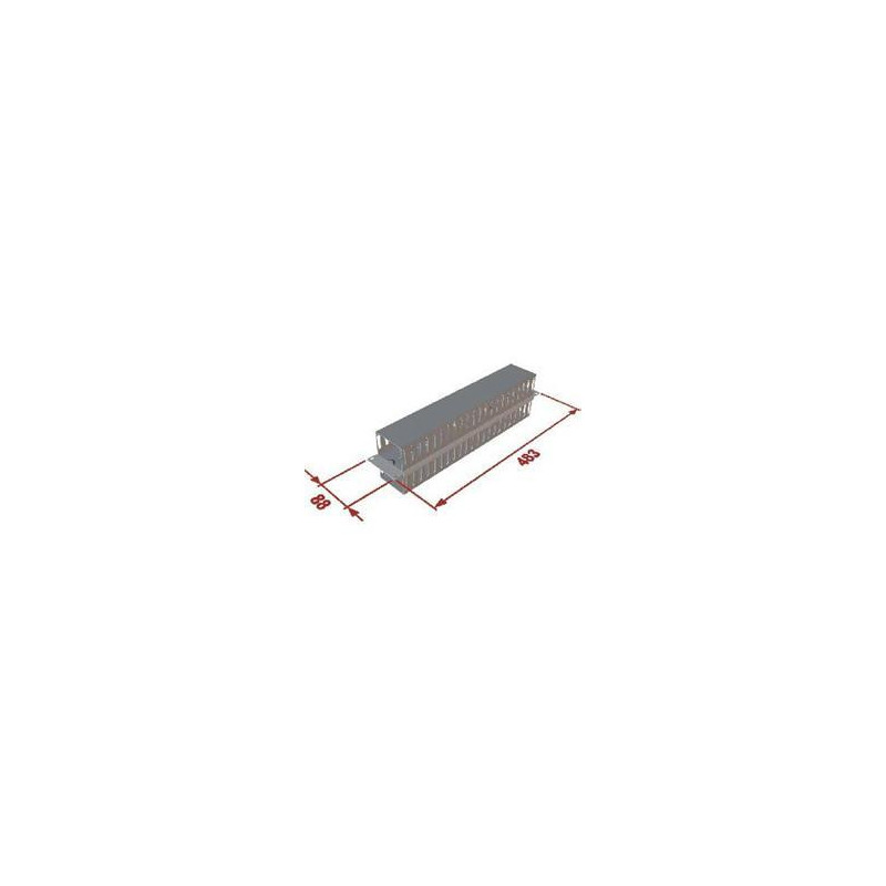 Vyväzovací panel 2U 19" obojstranná plast. lišta čierny