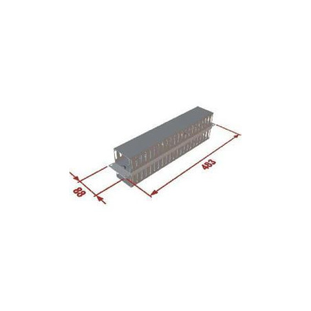 Vyväzovací panel 2U 19" obojstranná plast. lišta čierny