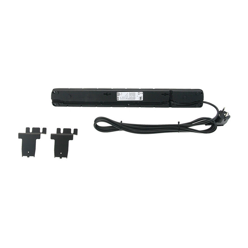 19" napája.panel ACAR S8/3m 8x220V Black+prep.ochr.10A