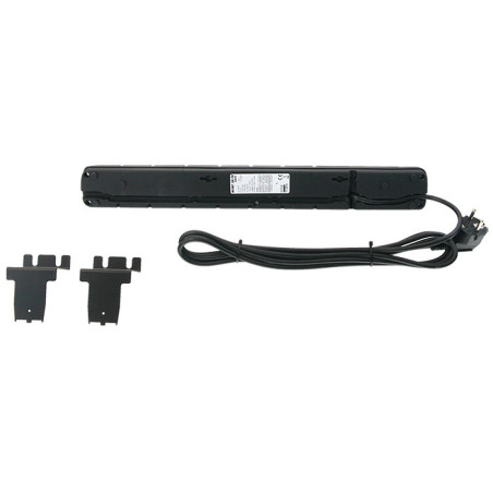 19" napája.panel ACAR S8/3m 8x220V Black+prep.ochr.10A