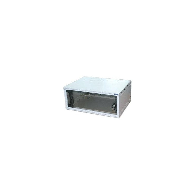 19"rozvádzač jednodielny 6U/400mm FLAT-PACK skl.dv.