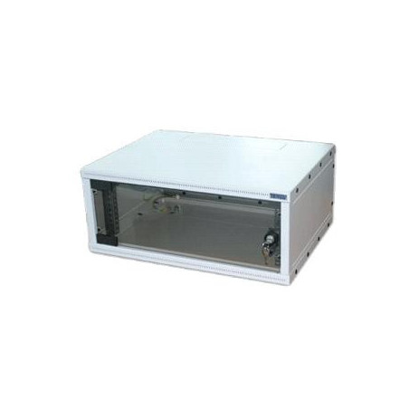 19"rozvádzač jednodielny 9U/400mm FLAT-PACK skl.dv.