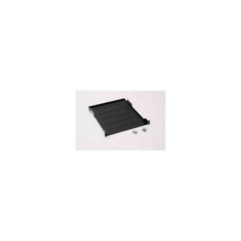 19" polica A1 s perforáciou 450mm, max.40kg čierna