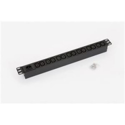 19" 14x IEC0 C13, IEC C14 vstup, bez kábla, RAL9005