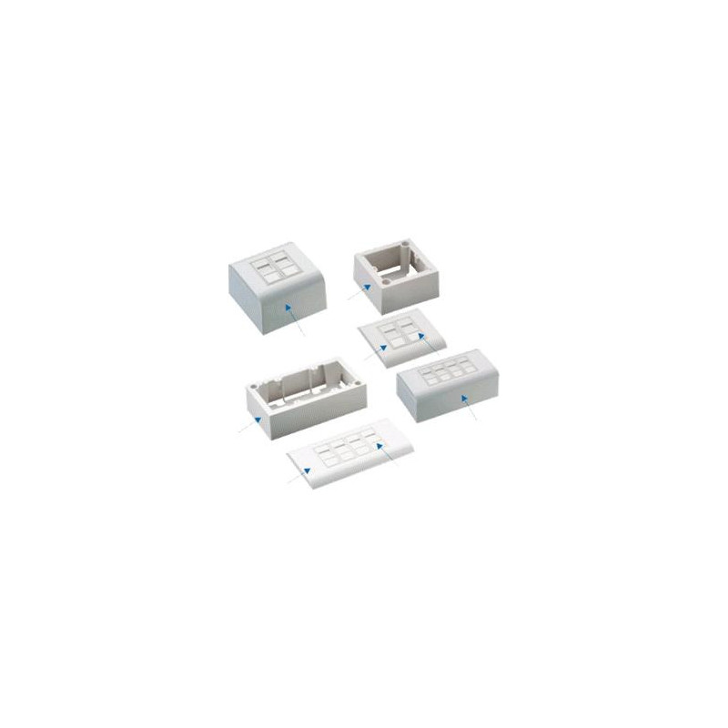 DATACOM STP 2xRJ45 zásuvka Cat5e (pod aj nad omietku)