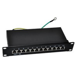 Patch panel 10“ STP Cat5e 12 portov