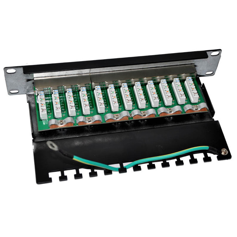 Patch panel 10“ STP Cat5e 12 portov