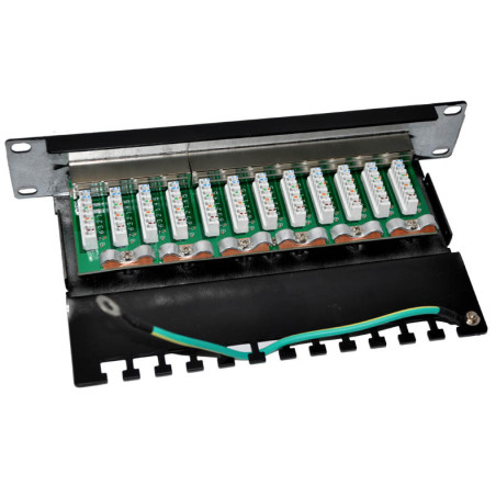 Patch panel 10“ STP Cat5e 12 portov